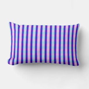 Aangepaste blauwe en paarse strips kussen