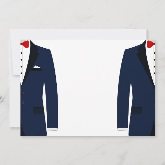 Aangepaste blauwe en witte bruinbruidjes kaart (Achterkant)