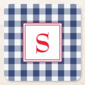 Aangepaste blauwe en witte buffelplaat kartonnen onderzetters (Voorkant)