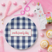 Aangepaste blauwe en witte buffelspelden Borden Papieren Bordje (Feest)