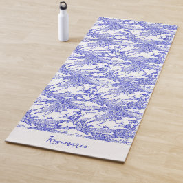 Aangepaste blauwe en witte bultrug walvis yogamat