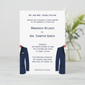 Aangepaste blauwe en witte homepage uitnodigingen (Staand voorkant)