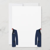 Aangepaste blauwe en witte homepage uitnodigingen (Achterkant)