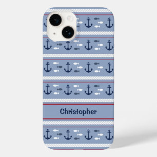 Aangepaste blauwe en witte kleuren Case-Mate iPhone 14 hoesje