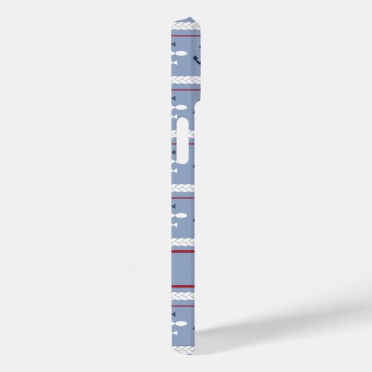 Aangepaste blauwe en witte kleuren Case-Mate iPhone case (Achterkant / Rechts)