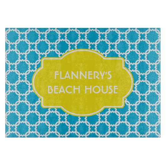 Aangepaste blauwe en witte snijkaart snijplank (Voorkant)