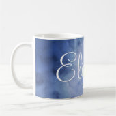 Aangepaste blauwe en witte Waterverf Koffiemok (Links)