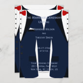 Aangepaste blauwe en witte weddenschappen programmakaart (Voorkant / Achterkant)