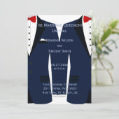 Aangepaste blauwe en witte weddenschappen programmakaart (Staand voorkant)