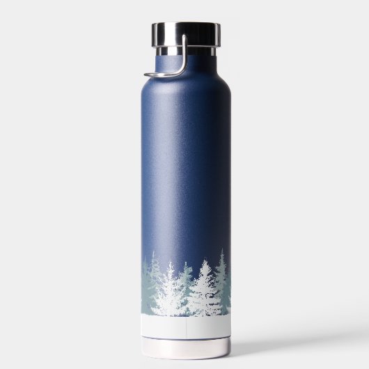 Aangepaste blauwe en witte winter waterfles (Rechts)