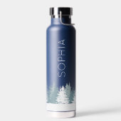 Aangepaste blauwe en witte winter waterfles (Links)