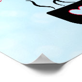 Aangepaste blauwe en zwarte-wascode voor keuken poster (Hoek)