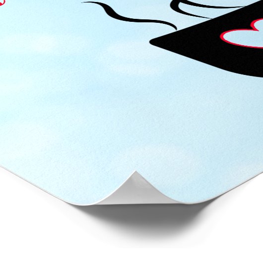 Aangepaste blauwe en zwarte-wascode voor keuken poster (Hoek)