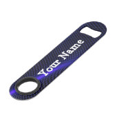Aangepaste blauwe flesopening speed flessenopener (Achterkant Gekanteld)