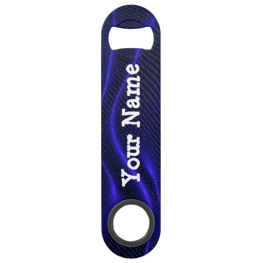 Aangepaste blauwe flesopening speed flessenopener (Voorkant)