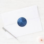 Aangepaste blauwe folie afstudeercertificaat zegel (Envelop)