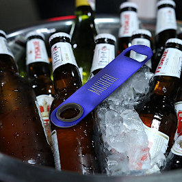 Aangepaste blauwe Folie flesopening Speed Flessenopener