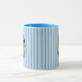 Aangepaste blauwe fotosjabloon mok (Midden)