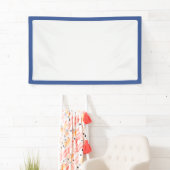 Aangepaste blauwe frame witte event banner (Insitu)