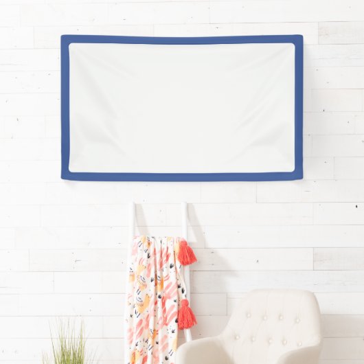 Aangepaste blauwe frame witte event banner (Insitu)