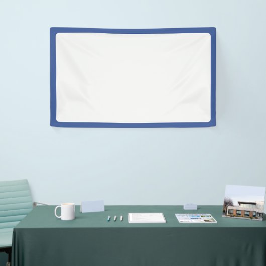 Aangepaste blauwe frame witte event banner (Beurs)