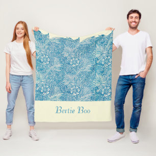 Aangepaste blauwe gekleurde hond fleece deken