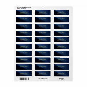 Aangepaste Blauwe & Gouden Tekst Sjabloon Retourad Etiket (Full Sheet)