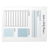 Aangepaste blauwe grijze dagplank notitieblok (Voorkant)