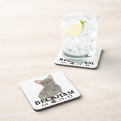 Aangepaste Blauwe Grijze Frenchie Franse Bulldog Bier Onderzetter (Rechterzijde)