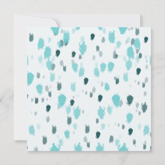 Aangepaste Blauwe, Grijze Splash van Kleur Dank u  Kaart (Achterkant)