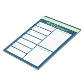 Aangepaste blauwe groene galerijlijst notitieblok (Schuin)