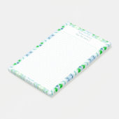 Aangepaste Blauwe Groene Punt Grid Student Gift Pl Post-it® Notes (Schuin)