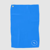 Aangepaste blauwe handdoek met monogram (Voorkant)