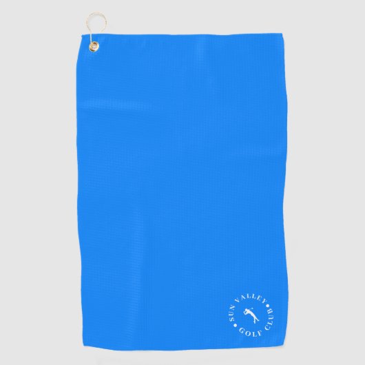 Aangepaste blauwe handdoek met monogram (Voorkant)