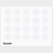 Aangepaste Blauwe Handgemaakt Door Ronde Sticker (Vel)
