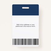 Aangepaste blauwe ID met werknemersfoto, zakelijke Badge (Achterkant)