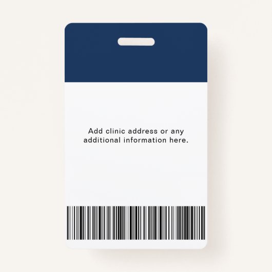 Aangepaste blauwe ID met werknemersfoto, zakelijke Badge (Achterkant)