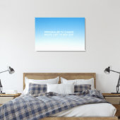 Aangepaste blauwe illustratie foto Tekst toevoegen Canvas Afdruk (Insitu (Slaapkamer))