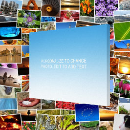 Aangepaste blauwe illustratie foto Tekst toevoegen Canvas Afdruk