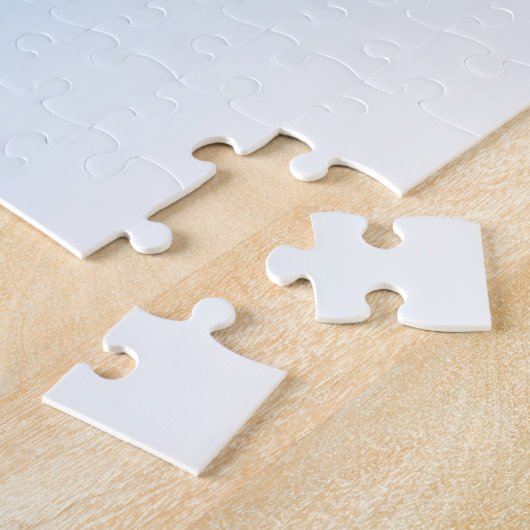 Aangepaste blauwe illustratie foto Tekst toevoegen Legpuzzel (Zijkant)