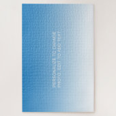 Aangepaste blauwe illustratie foto Tekst toevoegen Legpuzzel (Verticaal)