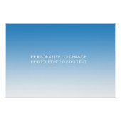 Aangepaste blauwe illustratie foto Tekst toevoegen Perfect Poster (Voorkant)