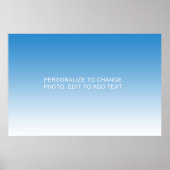 Aangepaste blauwe illustratie foto Tekst toevoegen Poster (Voorkant)