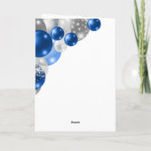 Aangepaste blauwe jongens afstuderen kaart (Achterkant)