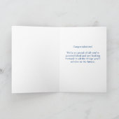 Aangepaste blauwe jongens afstuderen kaart (Binnen)