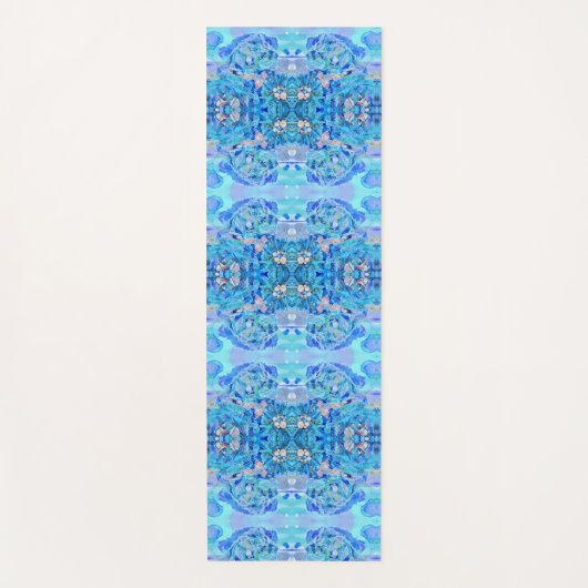 Aangepaste blauwe Kaleidoscoop Yogamat (Voorkant)
