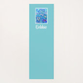 Aangepaste blauwe Kaleidoscoop Yogamat (Achterkant)