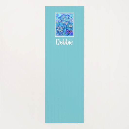 Aangepaste blauwe Kaleidoscoop Yogamat (Achterkant)