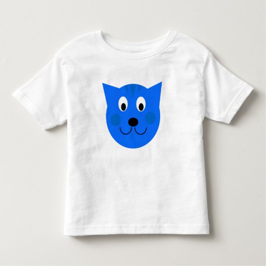 Aangepaste blauwe kat / kitten / tijger peuter hoo kinder shirts (Voorkant)