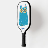 Aangepaste blauwe kat pickleball paddle (Links)